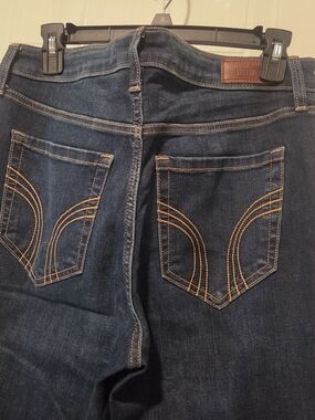 Hollister Women's Dark Blue Flare Jeans